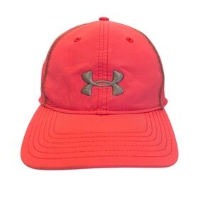 Baseball Ball Cap Hat Pink Under Armour Summer Sun Embroidered logo Adjustable